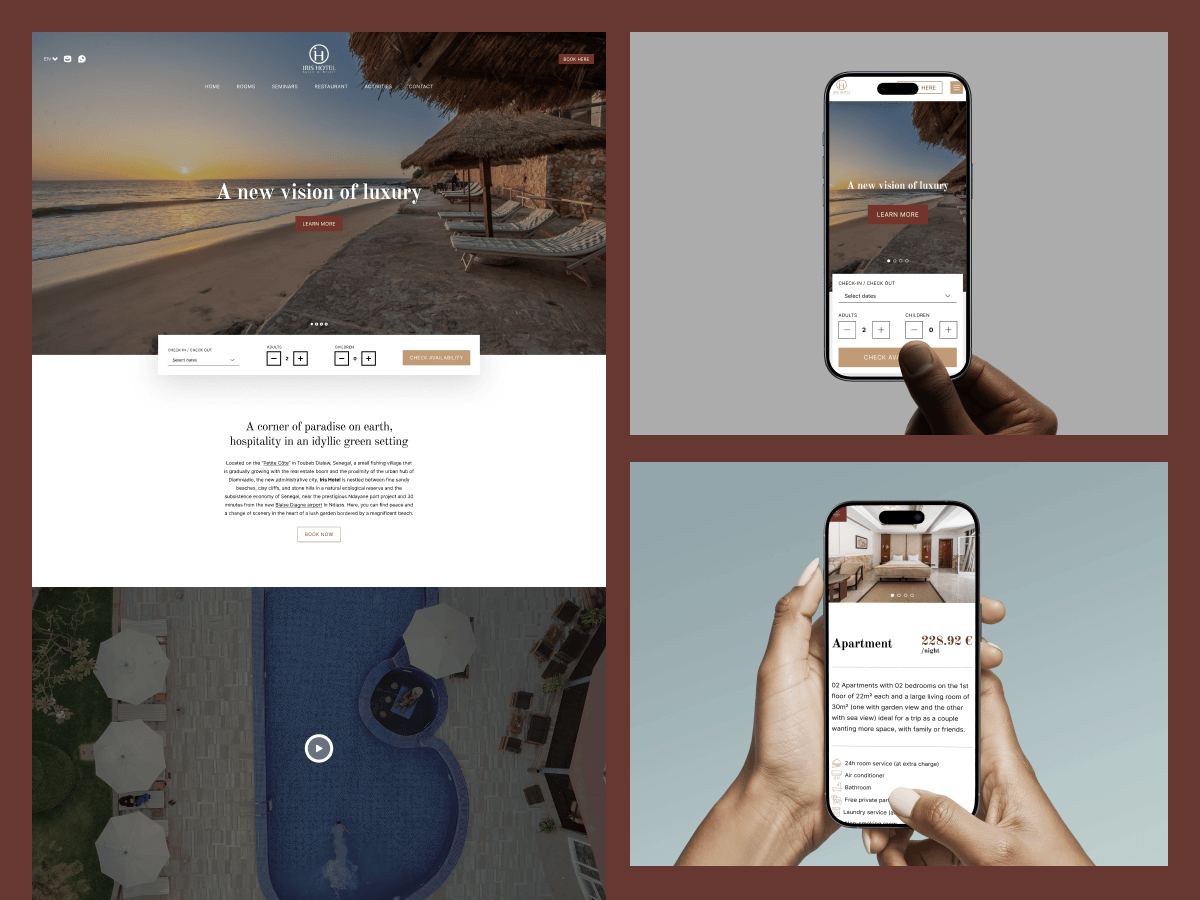 Experiencia web e identidad digital de Iris Hotel